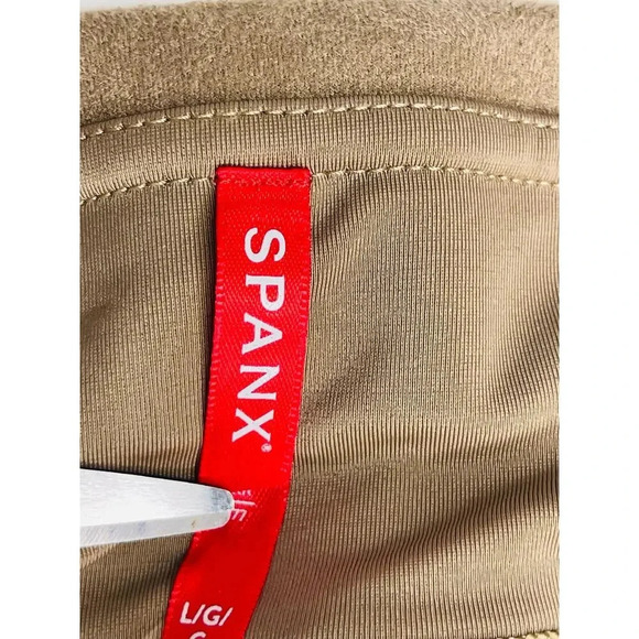 SPANX Faux Suede Leggings Size L Camel - Picture 8 of 10